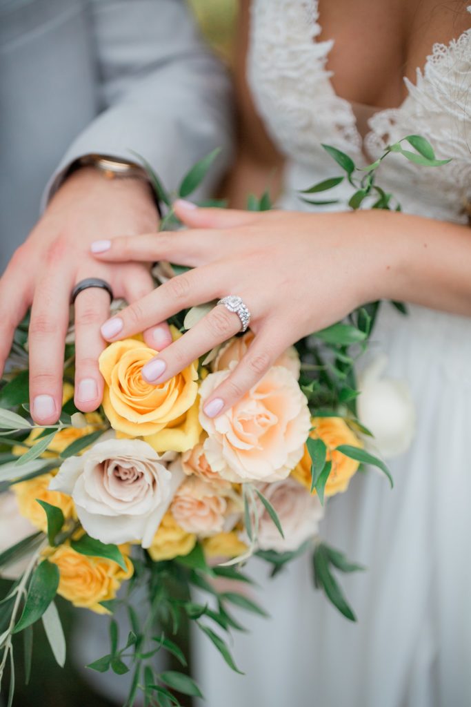 wedding bands and florals