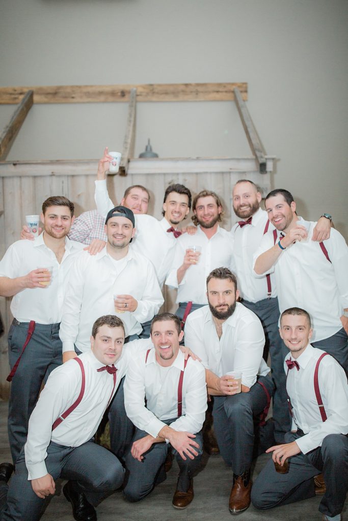 groomsmen at the end of the night