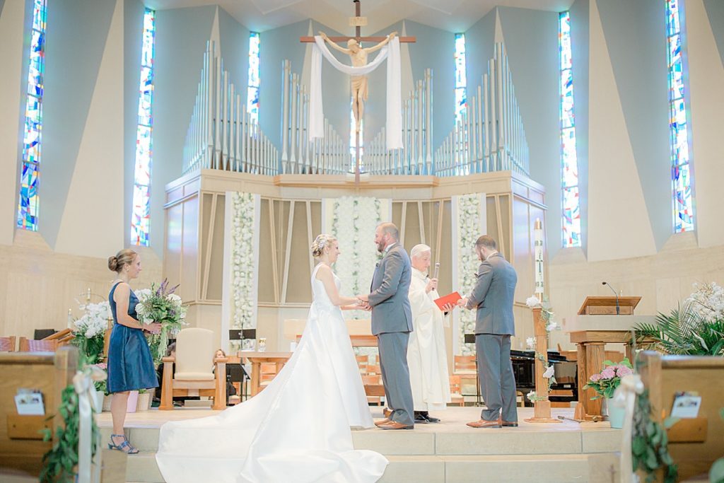 Bride and Groom on the altar