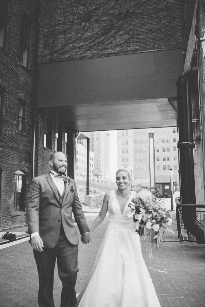 candid portraits of bride and groom