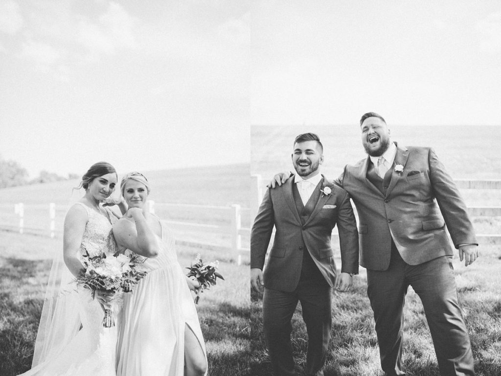 candid portraits of bridal party 