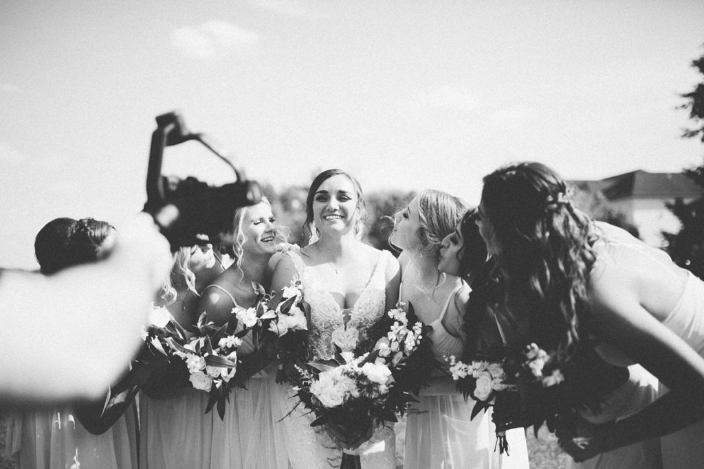 bridesmaids candid photo
