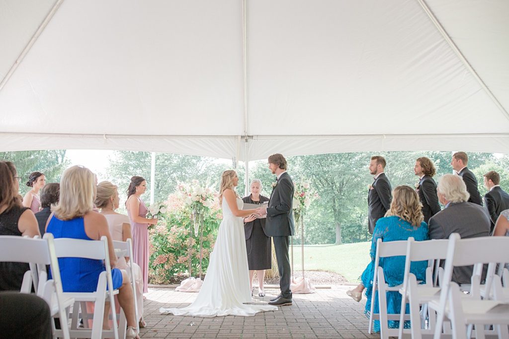 ceremony at a fairlawn country club wedding