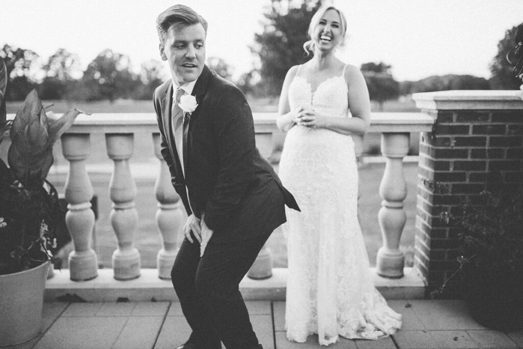 Portage Country Club Wedding Sunset Candids